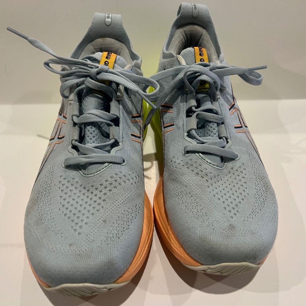 ASICS Gel-Nimbus 26 Blue Yellow Running Shoes 1012B743 Womens 8.5‎